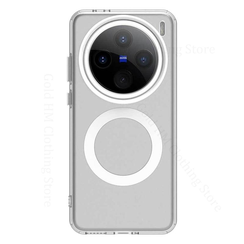 Матовый магнитный противоударный чехол цвета конфет для Vivo X200 Pro mini с беспроводной зарядкой, прозрачный чехол для VIVO Y200 Pro S19 Pro V40 Pro 5G Shell