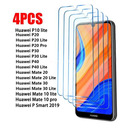 4 шт. Gehard Glas Voor Huawei P30 P20 P40 10 Lite Pro Защитная пленка для экрана для Huawei Mate 10 20 30 lite Pro Psmart 2019 Glas Film
