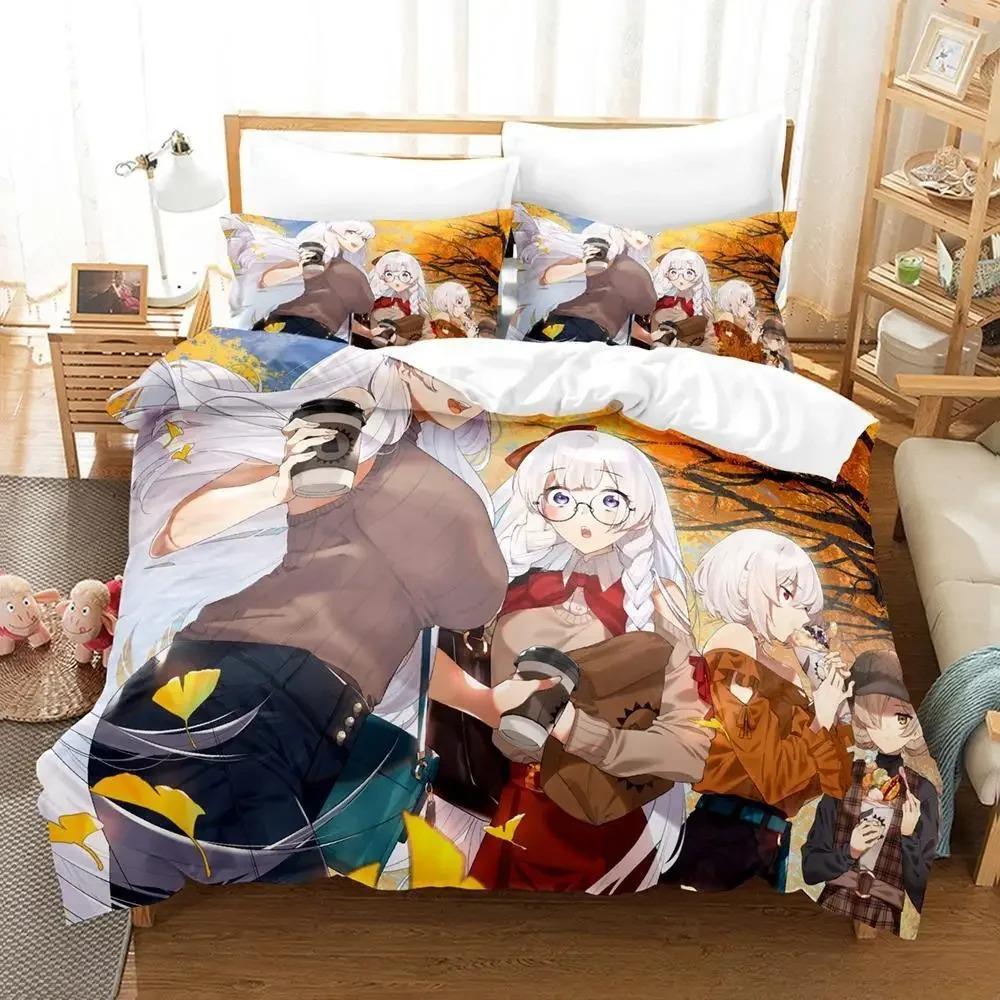 Сексуальный набор постельного белья Azur Lane Sirius 3D-печать Мультяшный Аниме Пододеяльник Взрослый Ребенок Спальня Игровая Девочка