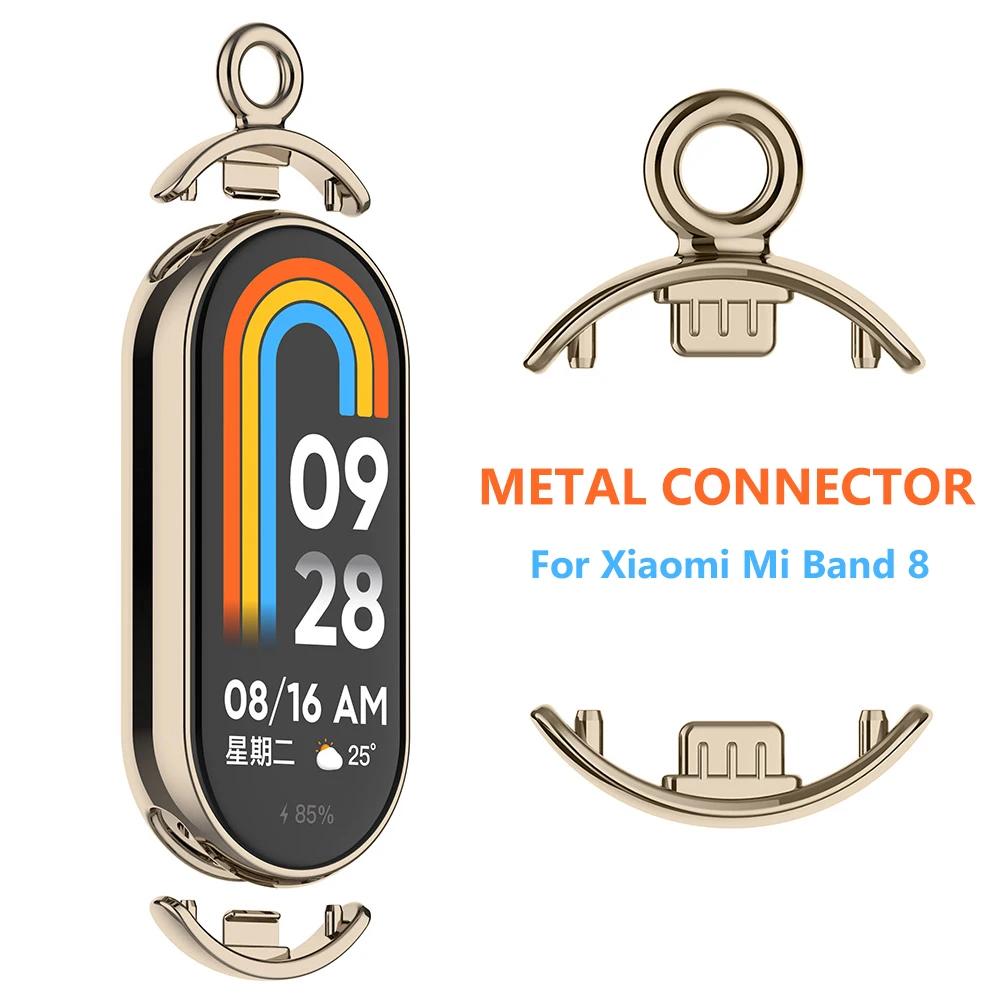 Pendant Necklace For Xiaomi Mi Band 8 Watch Hanging Chain Neck Bracelet Strap For Mi Band 8 Stainless Steel Metal Chain Buckle