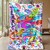 Music Dreams in Space Theme blanket Lightweight Warm Flannel Blanket Decorative Throw Blanket for Home Decoration