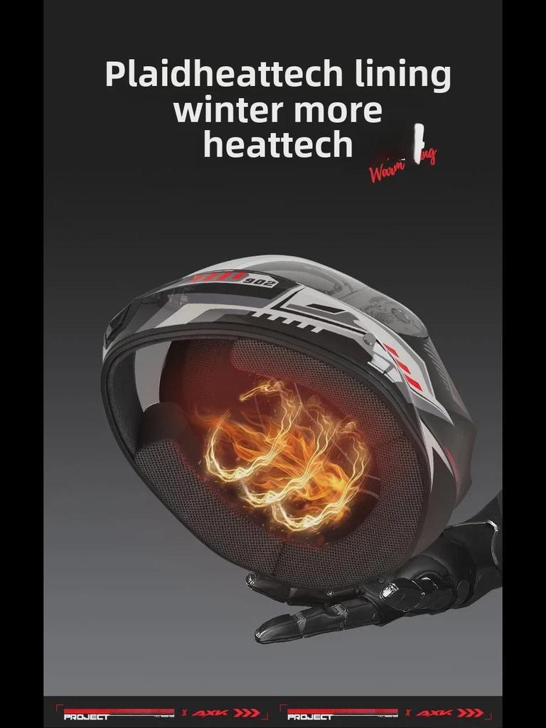 Мужской и женский зимний мотоциклетный шлем с двойной линзой для всесезонной езды