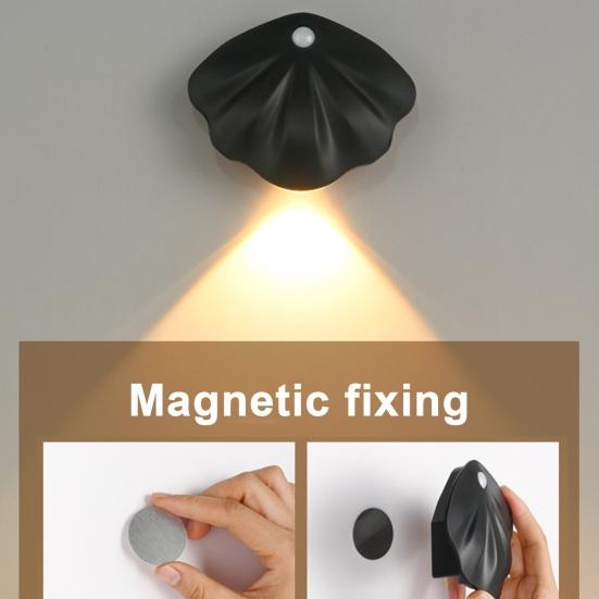 Датчик движения Ночной светильник Регулируемая яркость 3 режима освещения Автоматическое включение/выключение Перезаряжаемый Простой монтаж Беспроводной магнитный настенный светильник