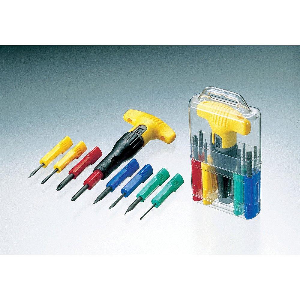 TRUSCO Ratchet Screwdriver Set TRD-8S 8-Piece T-Shaped