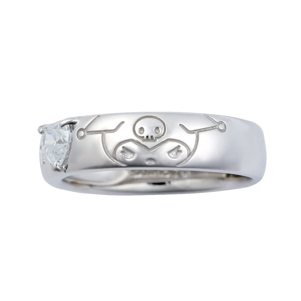 Kuromi Heart Logo Ring Gold [J Plus] (Pink No. 11)