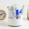 Frosted Pen Holder Desktop Simple Multifunctional Rotating Large-Capacity Students Office High Value Storage Box Pen Holder