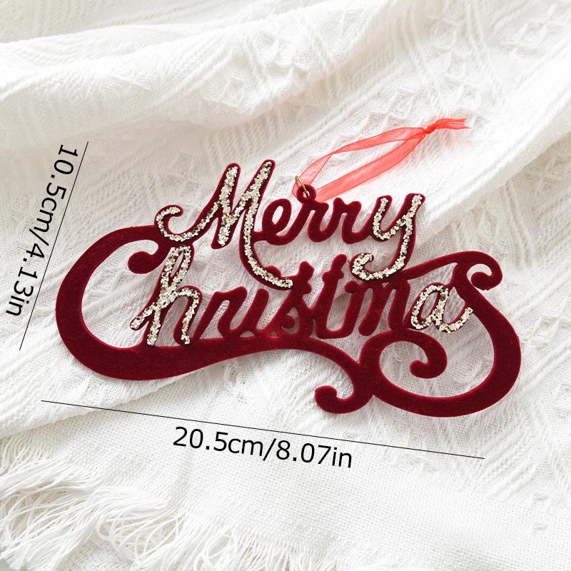 1/2pcs Elegant Christmas Velvet Pendant Red Plucked Deer Bell Pendant Plastic Home Decoration