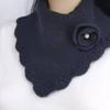 Fake Collar Flower Decoration Solid Color Knitted Scarf Soft Cozy Warm Dress False Collar Winter Accessory
