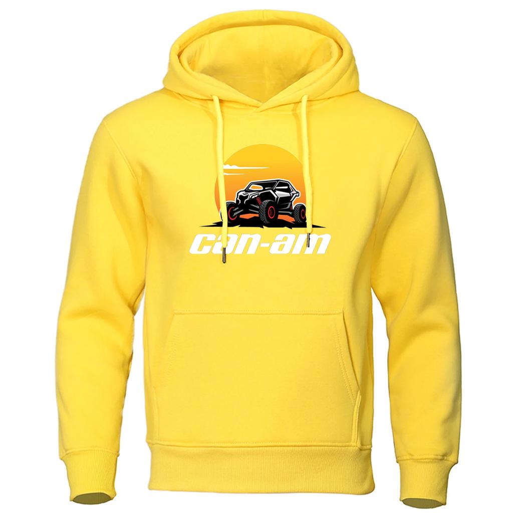 2025 Can Am Motorcycle New Spring and Autumn Hooded Sweatshirts Men's Hoodie Cardigan Solid Color Classic Jacket Clothing Tops