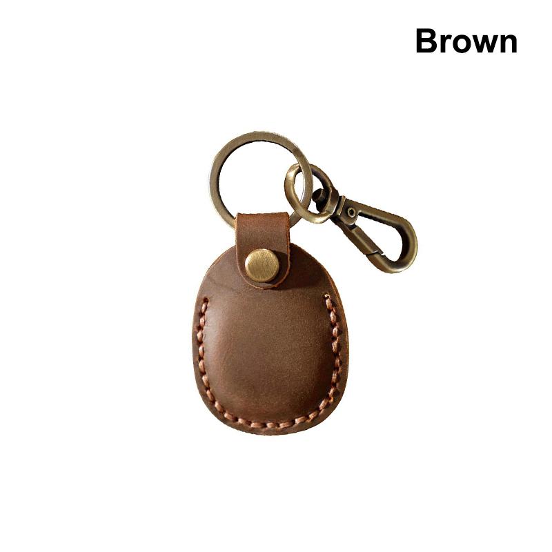 Keyring For Protective Case Retro High Quality Leather Keychain For Anti-Lost Tracker Locator Device Accessories