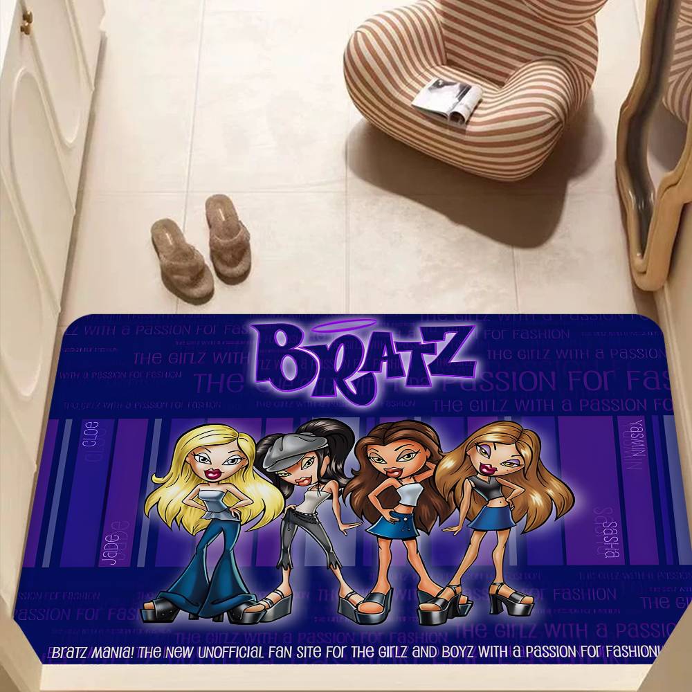 Милая B-Bratz D-Doll Коврик для прихожей Моющийся Нескользящий Коврик для гостиной Зона дивана и кресел Кухонный Коврик для порога Ковер