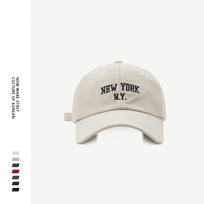 New Women Men Baseball Cap Embroidered Letter Cap NY Hat Unisex Pointed Bone Summer Sunscreen