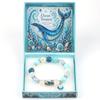 Crystal Sea Turtle Bracelet Pendant Floral Print Beaded Jewelry  For Women Men