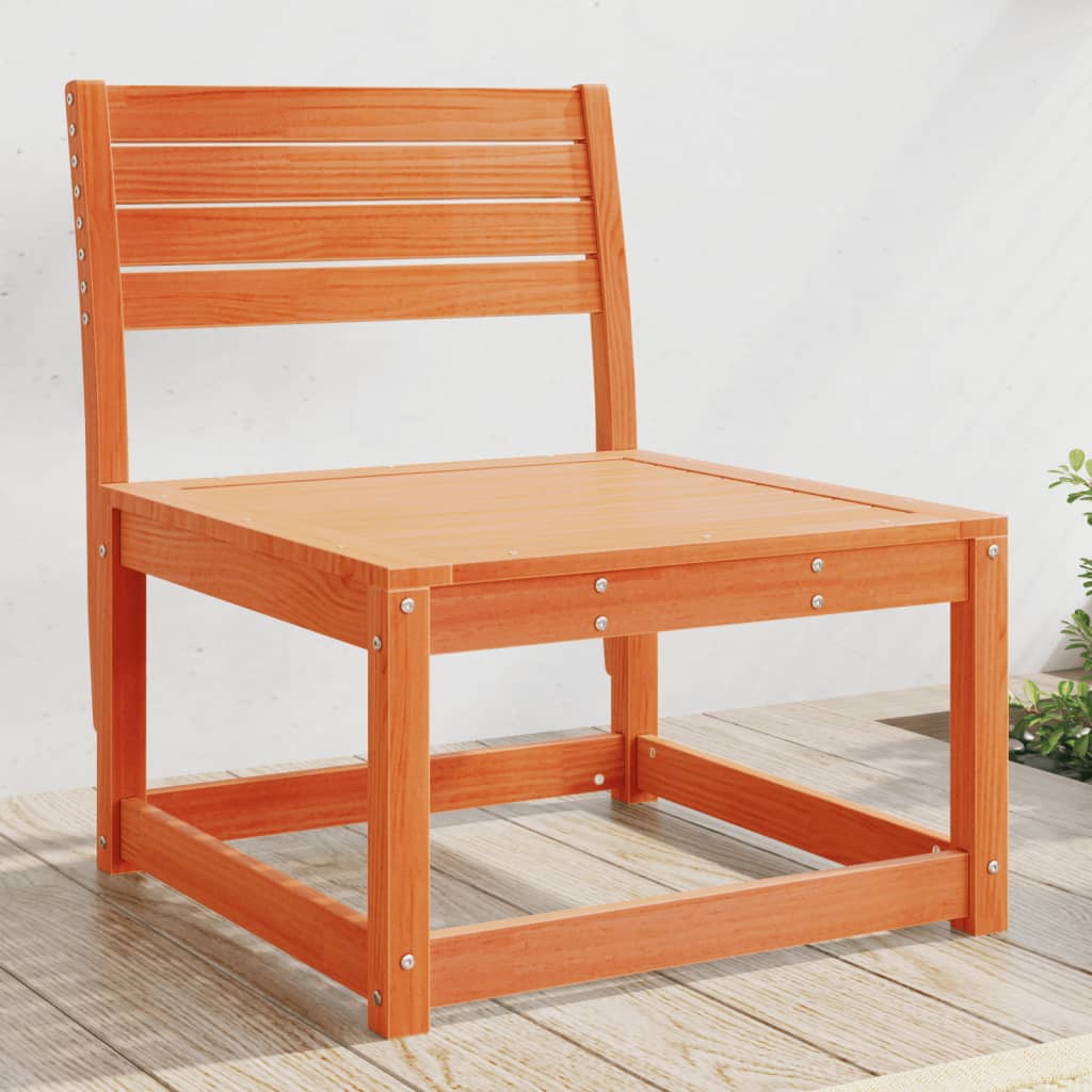 Garden Sofa Wax Brown Solid Pine Wood
