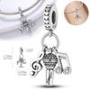 Charms Plata Creative Music Note Microphone Pendants Fit Original Bracelets Charms For Women Jewelry Diy Making Gifts