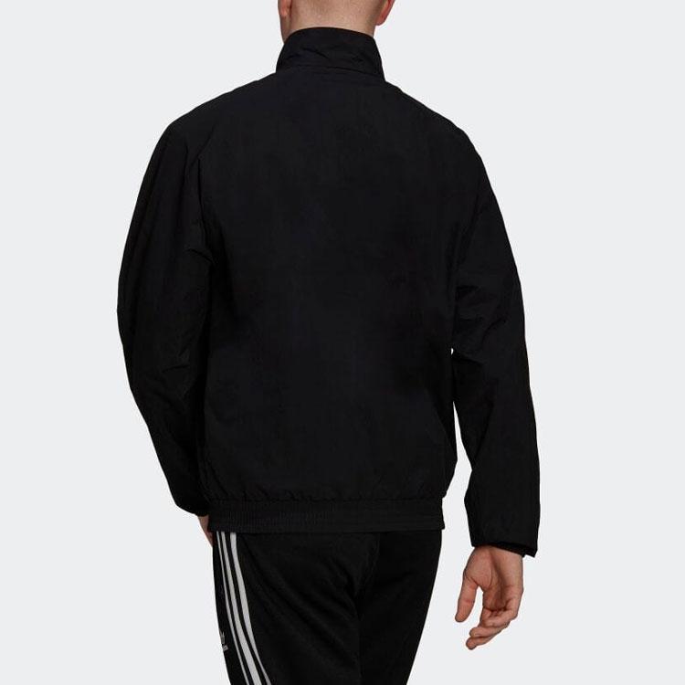 Adidas Оригинальная куртка с длинным рукавом и принтом трилистника, мужская верхняя одежда, черный HN0397