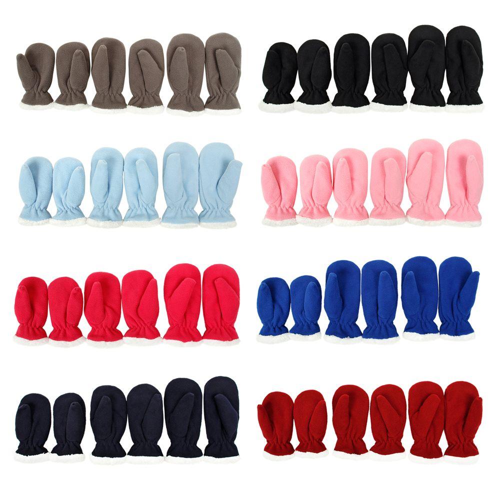 Зимние детские перчатки из поларфлиса, легко надеваются, с флисовой подкладкой, варежки из поларфлиса, варежки для малышей
