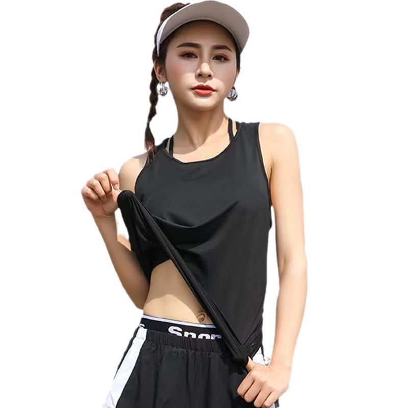 Женская быстросохнущая майка-борцовка для йоги - Свободный крой для бега и фитнеса
