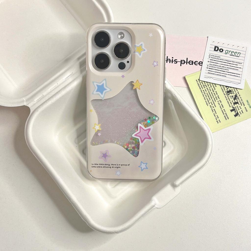 Блестящий блестящий чехол со звездами зыбучих песков и милым рисунком 2023 года для Iphone 13 12 Promax 11 14 Pro Max Back Conque
