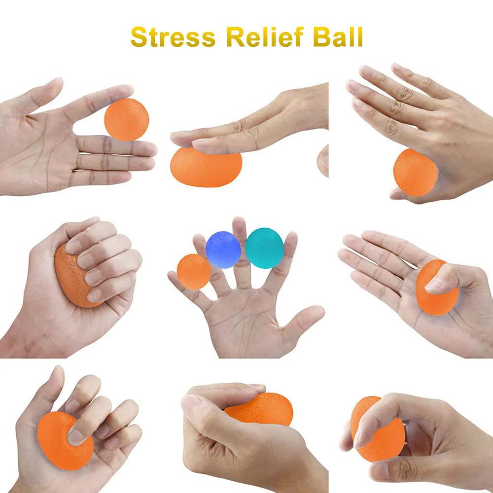 Silicone Hand Grip Ball Egg Men Women Gym Fitness Finger Heavy Exerciser Strength Muscle Recovery Gripper Trainer 1PC