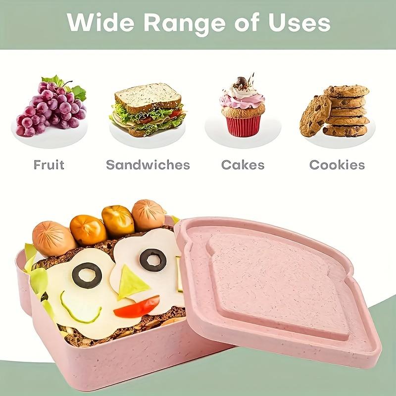 Reusable Bento Sandwich Box Set BPA-Free with Lid Microwave Safe Stackable Container for School Outdoor Picnic Kitchen Organizer