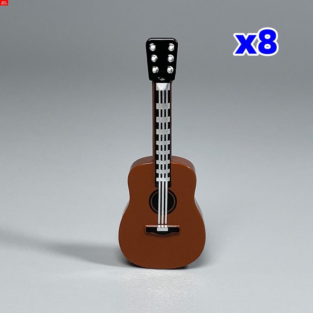 MOC Bricks Suona Horn Music Score Singer Saxophone Bass Figure Musical Instruments Educatinal Building Blocks Kids Girls Toys