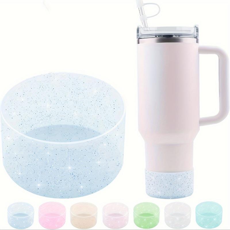 1 шт. Силиконовый чехол на дно стакана, Нескользящий чехол-сапожок для стакана с блестками, Аксессуары для стаканов 20-40 унций и Hydro Flask 12-24 унции