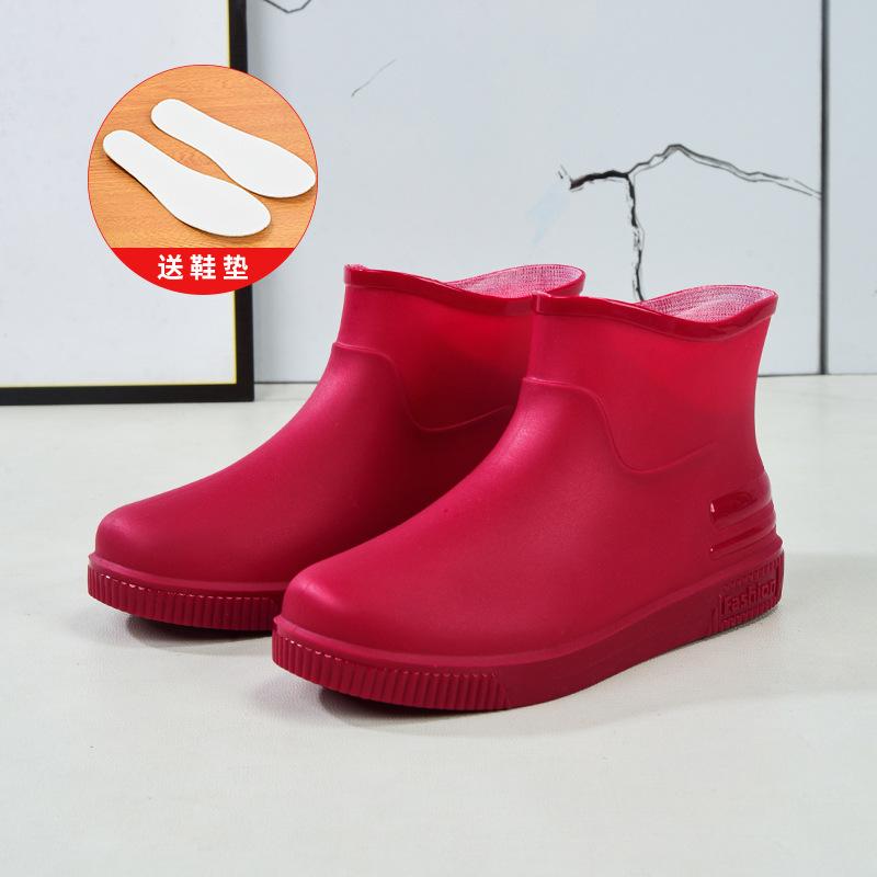 Хиты продаж низкие резиновые сапоги женская модная обувь для воды новые нескользящие резиновые сапоги взрослые теплые резиновые сапоги