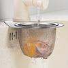 Stainless Steel Sink Strainer Basket with Handle Multifunctional Detachable Drain Filter for Kitchen Water Filtering Food Waste