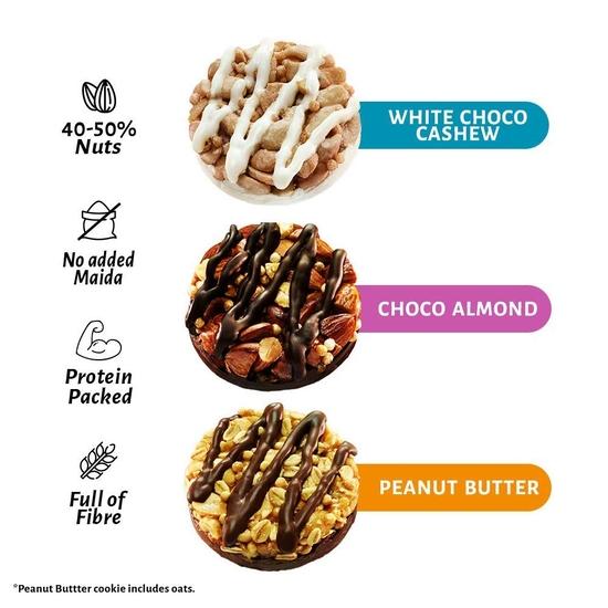 Open Secret Gift Hamper Item Snacks Combo Box | 3 Item Gift Combo - Assorted Cookies + Card + Decorative Lights | Healthy Unjunked Food