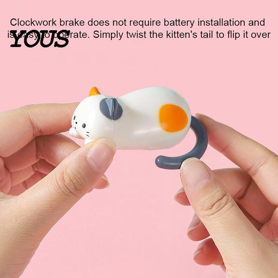 Stress Relief Cat Toy 1/3Pcs Wind-up Rolling Toy, Anxiety Kitten for Desk Decoration, Interactive Clockwork Animal Kids Adults