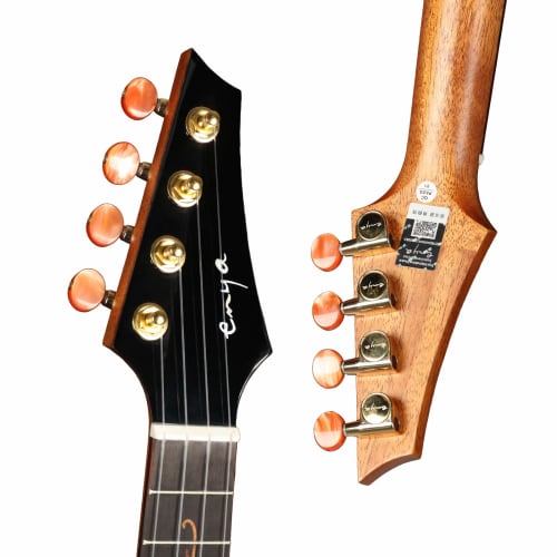 Enya EUT-MG6 EQ Enya Ukulele Tenor Electric Ukulele, Solid Mango Wood, Beautiful Grain, 25mm Cushion Case, A1U Pickup Included