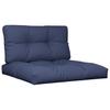 Pallet Cushion Set Navy Blue 70x40x12 cm Fabric