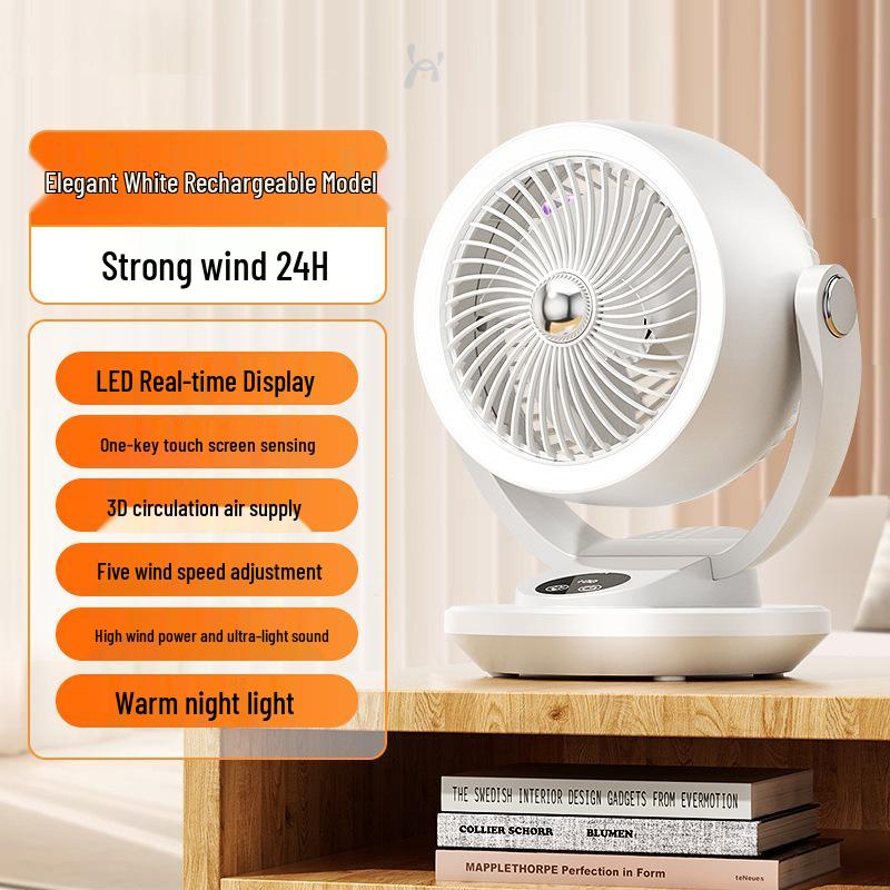 High-Power Silent Desktop Fan for Dorms and Offices