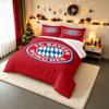 Pure Red Background Bedding set (1 duvet cover, 2 pillowcases, duvet not included) for Bedroom Dorm Decor, Bayern Munich Round Logo Art Print