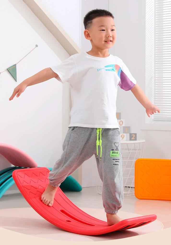 Wobble Balance Board with Ball Gymnastics Training for Children Sports Equipment Toys Coordination and Stability Navy Blue