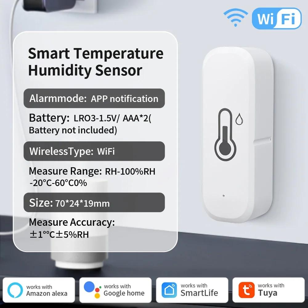 Tuya WiFi/Zigbee Temperature And Humidity Sensor App Control Indoor Thermometer Monitor Home Automation Works With Alexa Google