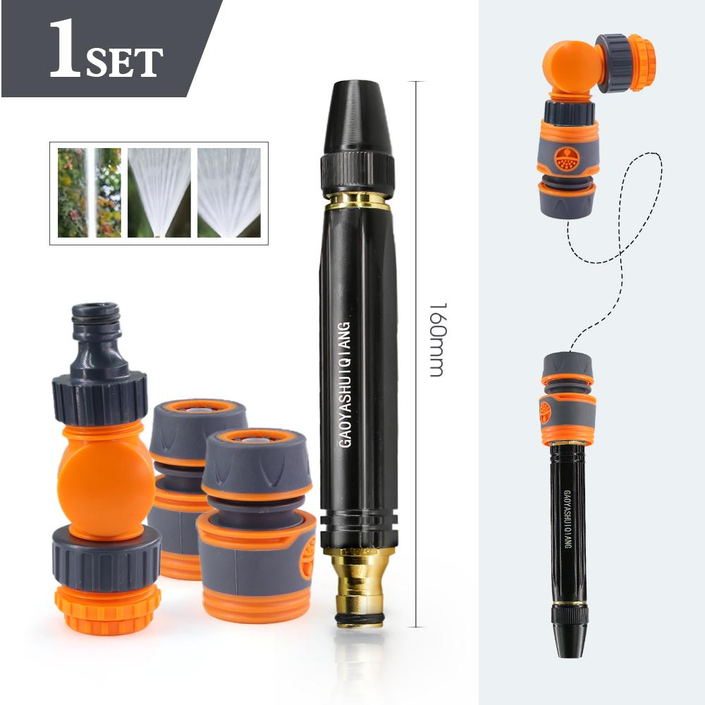 Garden Water Gun 3/8" 1/2" 3/4" Nti-slip Quick Connect Hose Accessories Gardening Watering Flowers Cleaning Cars Washing Ground