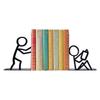 Подставки для книг Нескользящие подставки для книг для школьной библиотеки и настольный органайзер Абстрактный прочный металлический органайзер Ограничитель для книг Органайзер