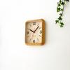 KATOMOKU Muku Clock 19 Oak Wall Clock with Continuous Second Hand, km-133OA, 280mm x 220mm (Radio-Controlled Clock)