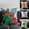 Peek-a-Boo Animals Pillow Case Anti-dustmite Invisible Zipper Sofa Bed