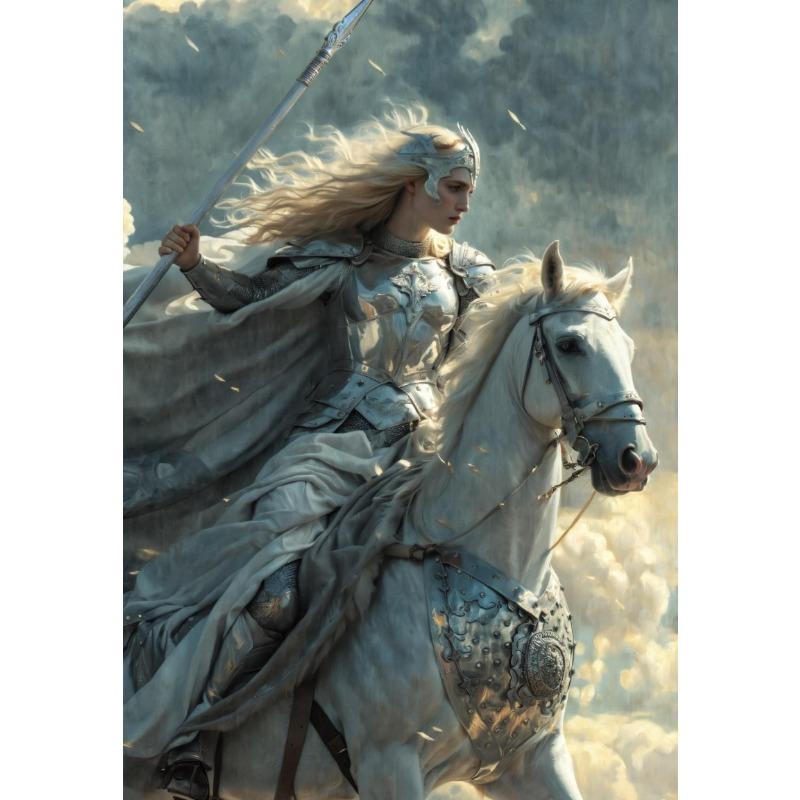 Современное скандинавское женское искусство Леди Рыцарь Темный Демон Ретро Постеры Принты Холст Живопись Настенное Искусство Картина Гостиная Домашний Декор