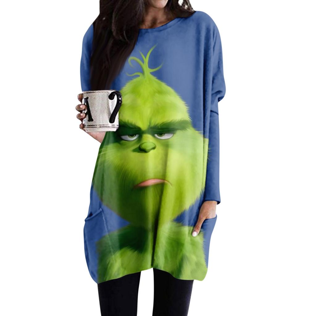 Женская футболка и весенне-осенние топы с круглым вырезом, длинными рукавами и карманным принтом стандартного кроя