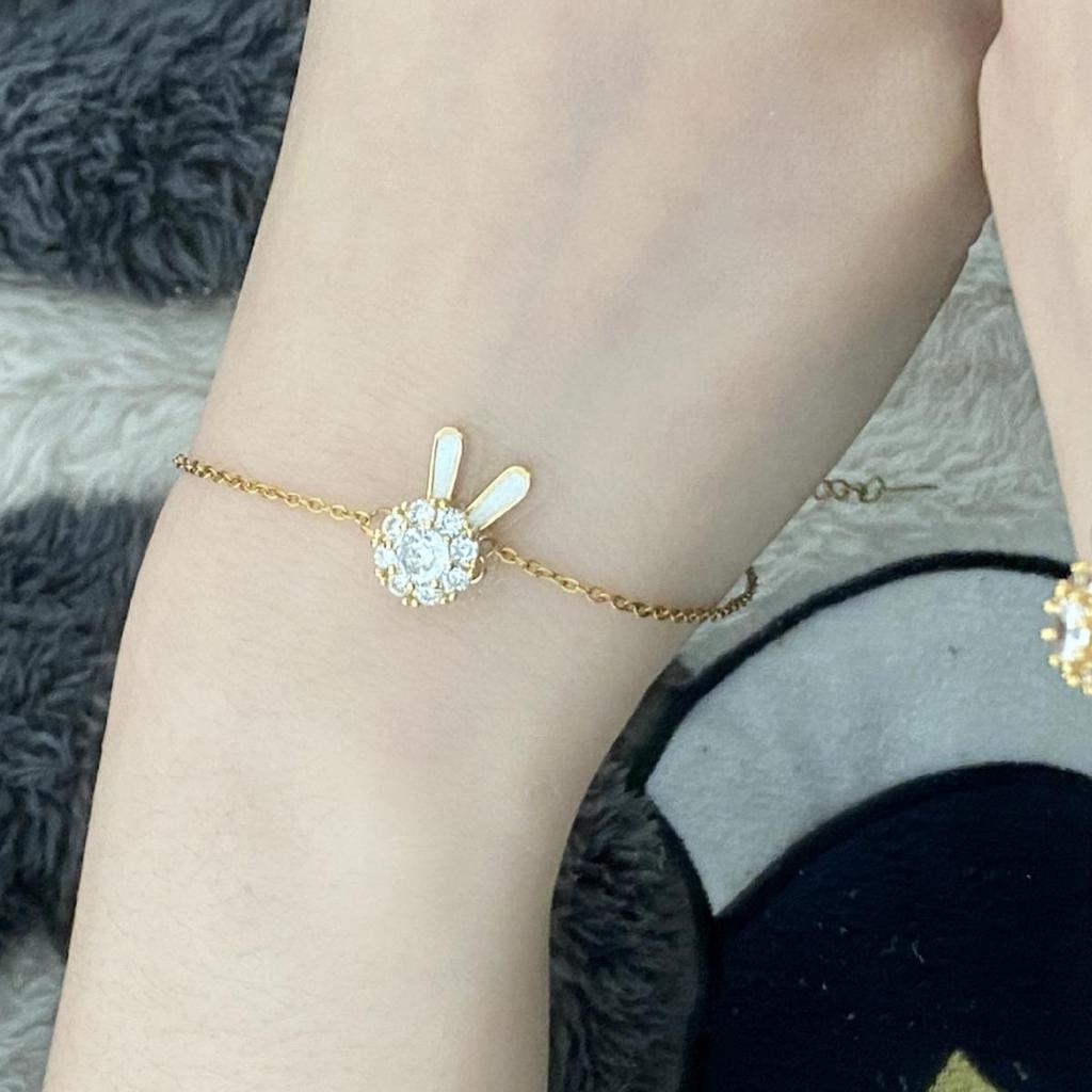 Покрытая медью позолоченная вращающаяся подвеска в виде кролика, изысканные роскошные серьги и кольца