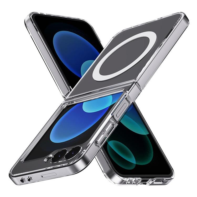 Применимо для Samsung Zflip1 прозрачный магнитный чехол для мобильного телефона ПК складной экран zfold1 противоударный защитный чехол жесткий чехол индивидуальная печать
