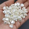 5pcs/20pcs Imitation Pearl Acrylic White Star Shell Heart Beads Love Earring Accessories for DIY Jewelry Making