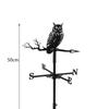 Creativity Owl Weather Vane Black Metal Wind Vane Outdoor Crafts Roof Garden Decorations Wind Indicator