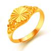 Sand Gold Ring for Women, Long-lasting Color Retention, Niche Sweet Imitation Gold Open Female Ring, Copper Alloy Accessories