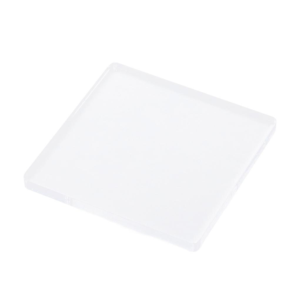Акриловый блок 15x15 см, удобный для захвата, безопасный, с круглым углом, прозрачный, многоразовый, прозрачные штампы для Scr