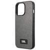 Etui do iPhone 13 Pro Max Karl Lagerfeld Saffiano Plaque Srebrne